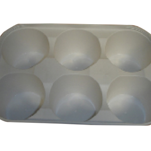 Pots en plastique - Plateau de faisselles par 6